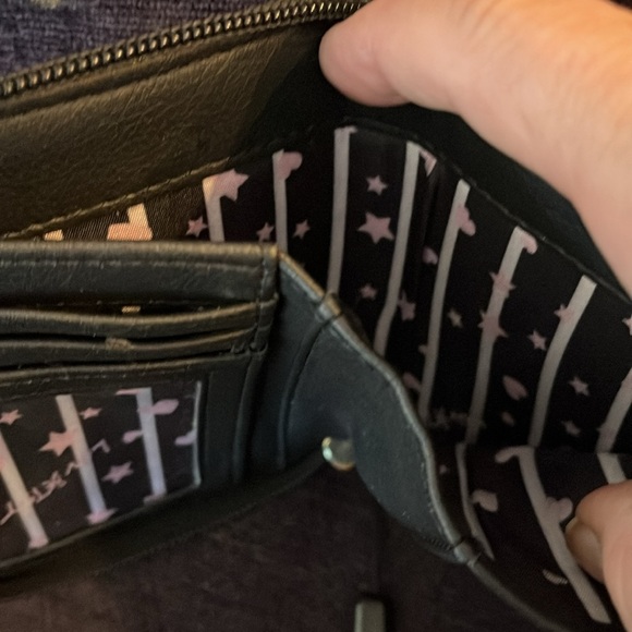 Betsey Johnson Black and Pink Cat Wallet - Picture 5 of 7